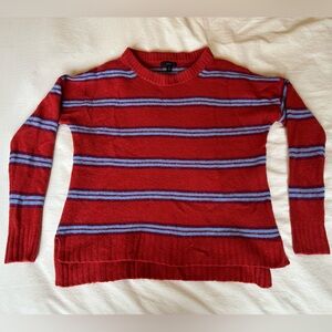 ❌SOLD❌ Red and Blue Striped J. Crew Sweater